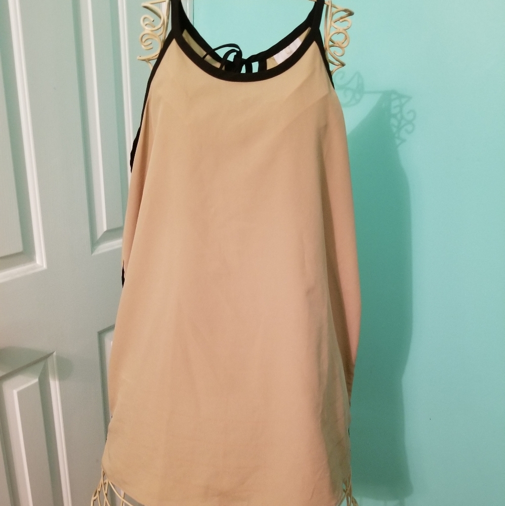 Tan charming Charlie blouse